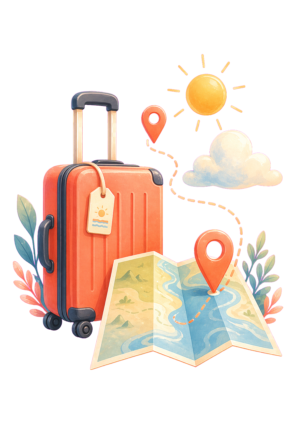 Travel weather illustration